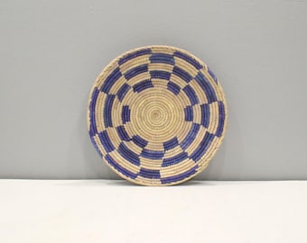 African Basket Botswana Natural Colors South Africa Woven Palm Food Basket