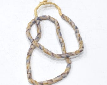 African Sand Cast Glass Bead Strand Ghana