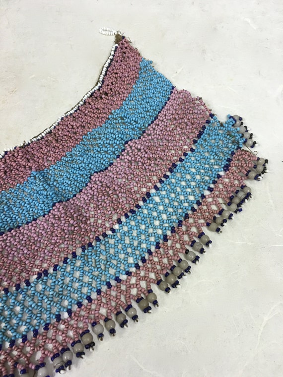 African Collar Xhosa Tribe Beaded Pink Blue Purit… - image 4