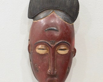 African Mask Baule Tribe Passport Mask Mali
