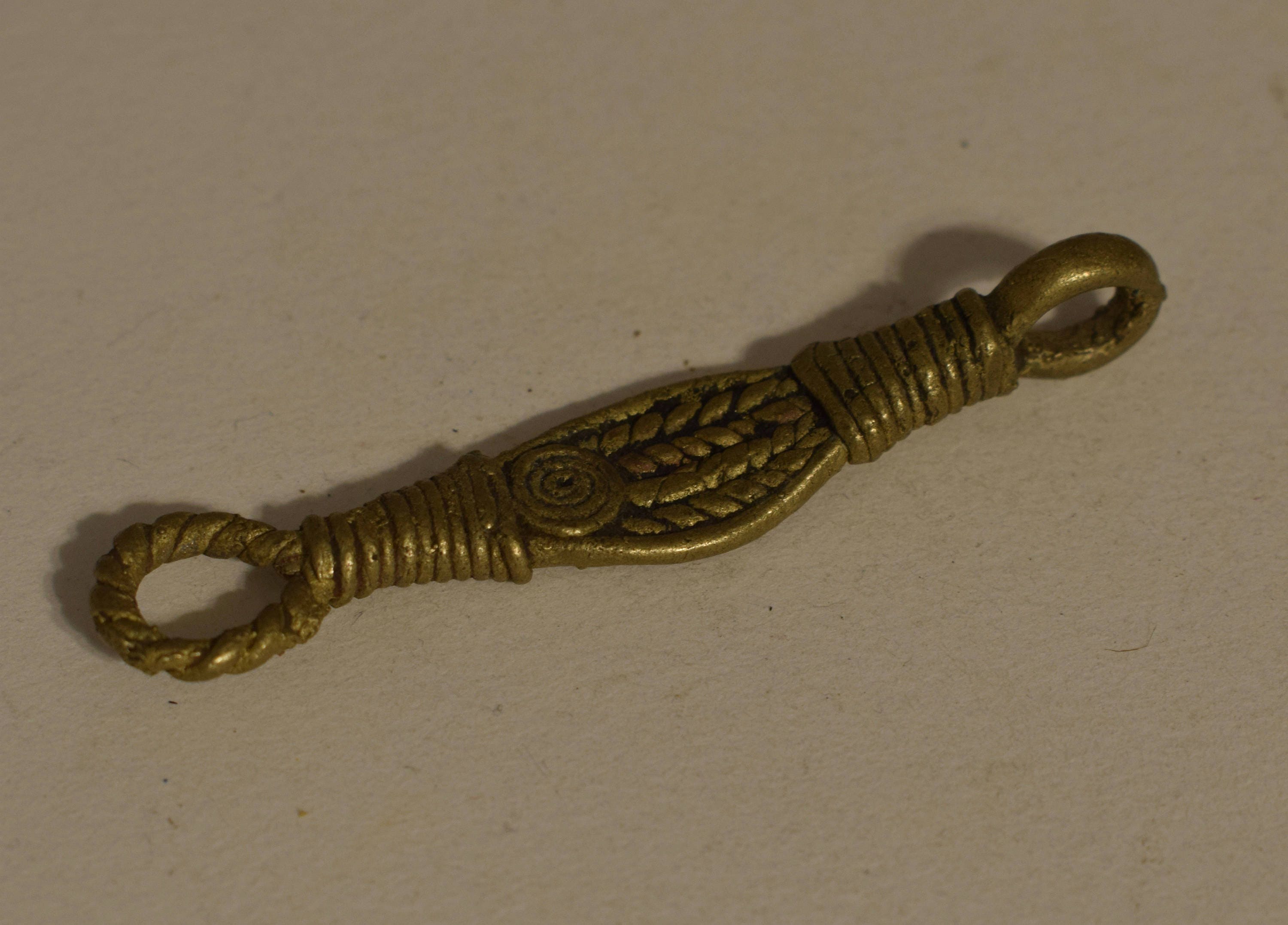 African Brass Turkana Lip Plug Kenya Beauty Ornament Tribal Brass Lip Plug