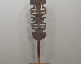 African Tuareg Carved Wood Wedding Tent Post Niger