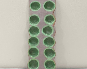 African Mancala Carved Wood Colorful Game board
