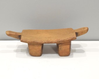African Stool Lobi Wood Vintage Stool Burkina Faso