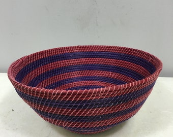 Basket African Lesotho Tribe Colored Woven Basket South Africa