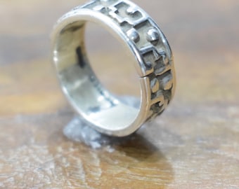 Ring Sterling Silver Grooved Band Ring