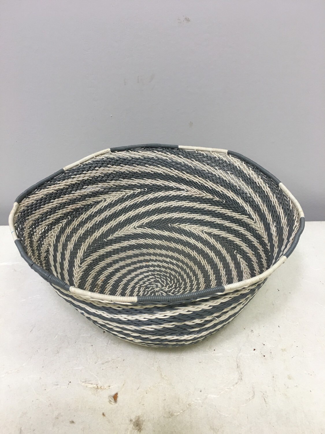 African Basket Zulu Old Telephone Wire Basket Handmade Hand Woven