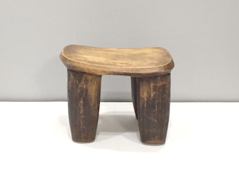 African Stool Lobi Wood Vintage Stool Burkina Faso