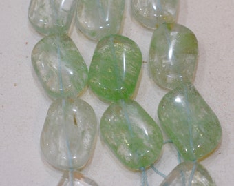 Beads Striated Green Glass Beads 24mm