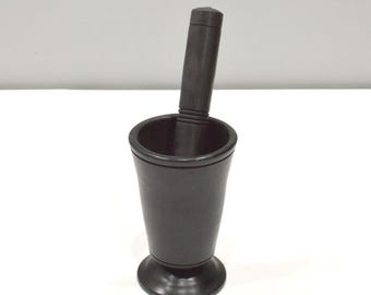 Mortar Pestle African Ebony Wood Spice Grinder Tanzania