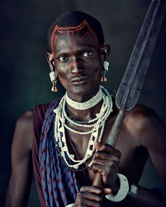 African Mindo Pair Masai  Mens Ear Weights Kenya - image 5