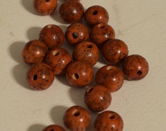 Beads Philippine 10mm Orange Betel Nut Beads Necklace Jewelry Earrings Bracelets Betel Nut Beads