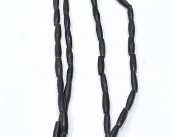 Beads Indonesian Black Horn Pipe Tube Bead