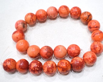 Chinese Pink Coral Glass Beads