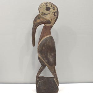 Papua Nowa Gwinea Sabut Ptak Drewniana Statuetka Latmul