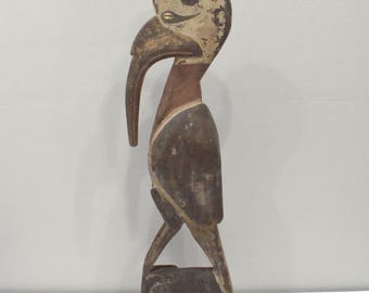 Papua New Guinea Sabut Bird Wood Statue Latmul