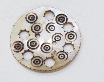 Buttons Pakistan Mother of Pearl Kohistan Tribal Button 60mm
