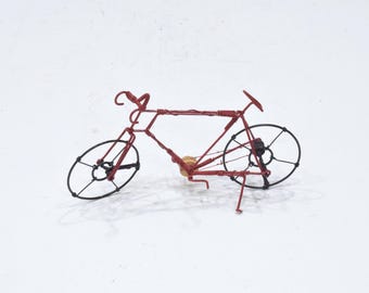Bicycle African Recycled Red Wire Black Wheel Bicycle Tanzania
