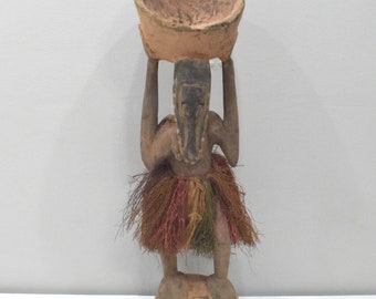 Papua New Guinea Statue Human Animal Croc Figure Latmul Tribe