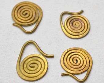 Beads Old Masai/Turkana Brass Coil Pendants 22mm