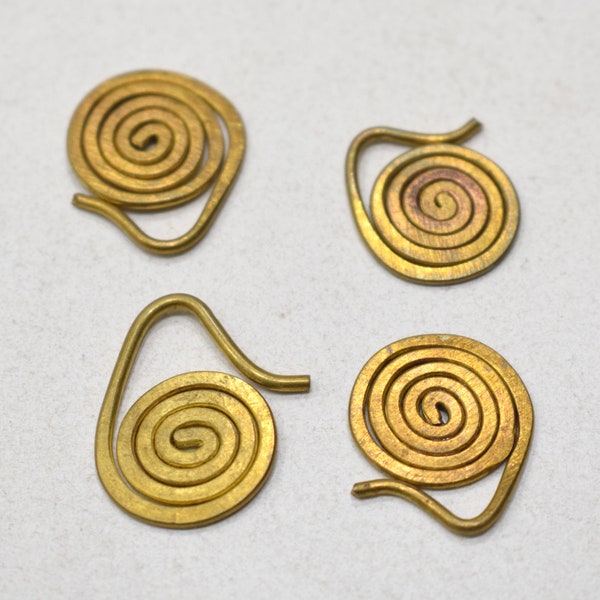 Beads Old Masai/Turkana Brass Coil Pendants 22mm