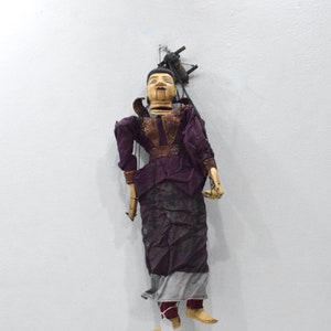 Puppet Marionette Wood Doll Burmese Folk Art Puppet