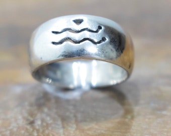 Ring Sterling Silver Cut Out  Band Ring