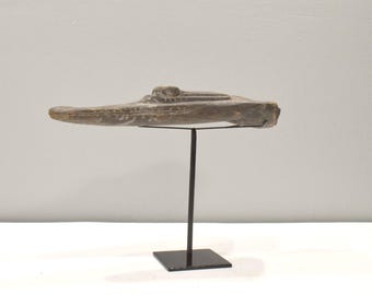 Papua New Guinea Crocodile Wood Canoe Prow Latmul Tribe Sepik River