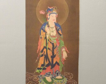 Tibetan Thangka Print Painting Buddhist Deity