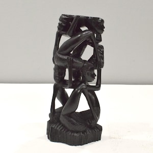 African Statue Tree of Life Ebony Wood Makonde Tribe Tanzania