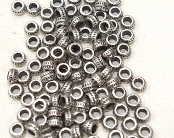 Beads Silver Grooved Round Beads 8mm