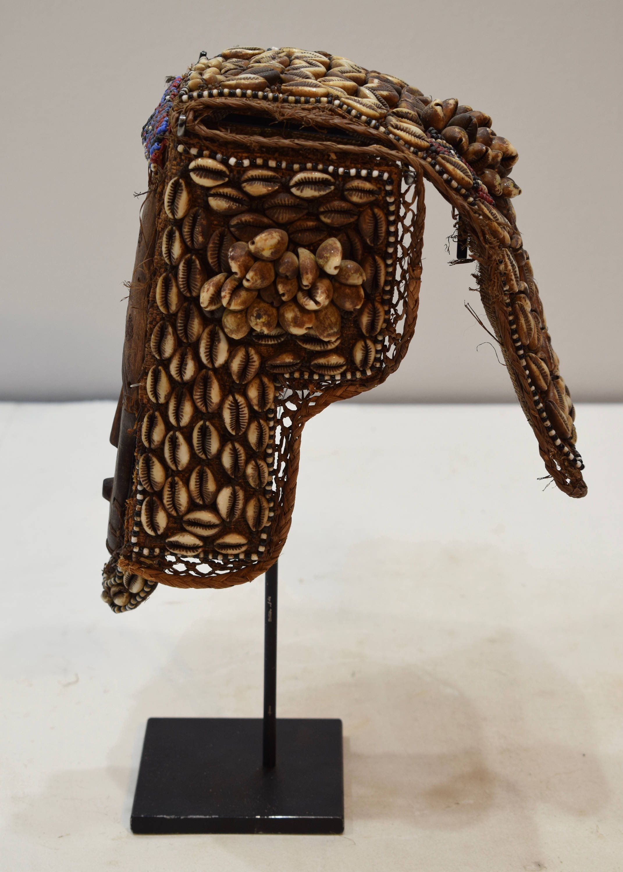 African Kuba Helmet Beaded Mask African Kuba Helmet Beaded Mask