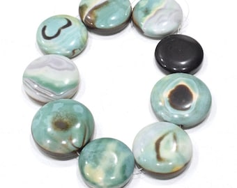 Beads Chinese Natural Green Round Agate Bead Strand