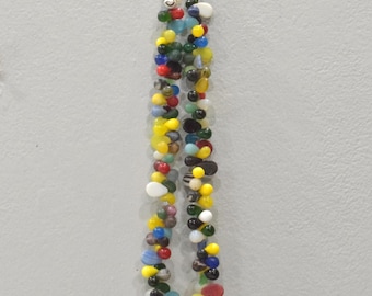 African Wedding Glass Bead Strand 130 Beads