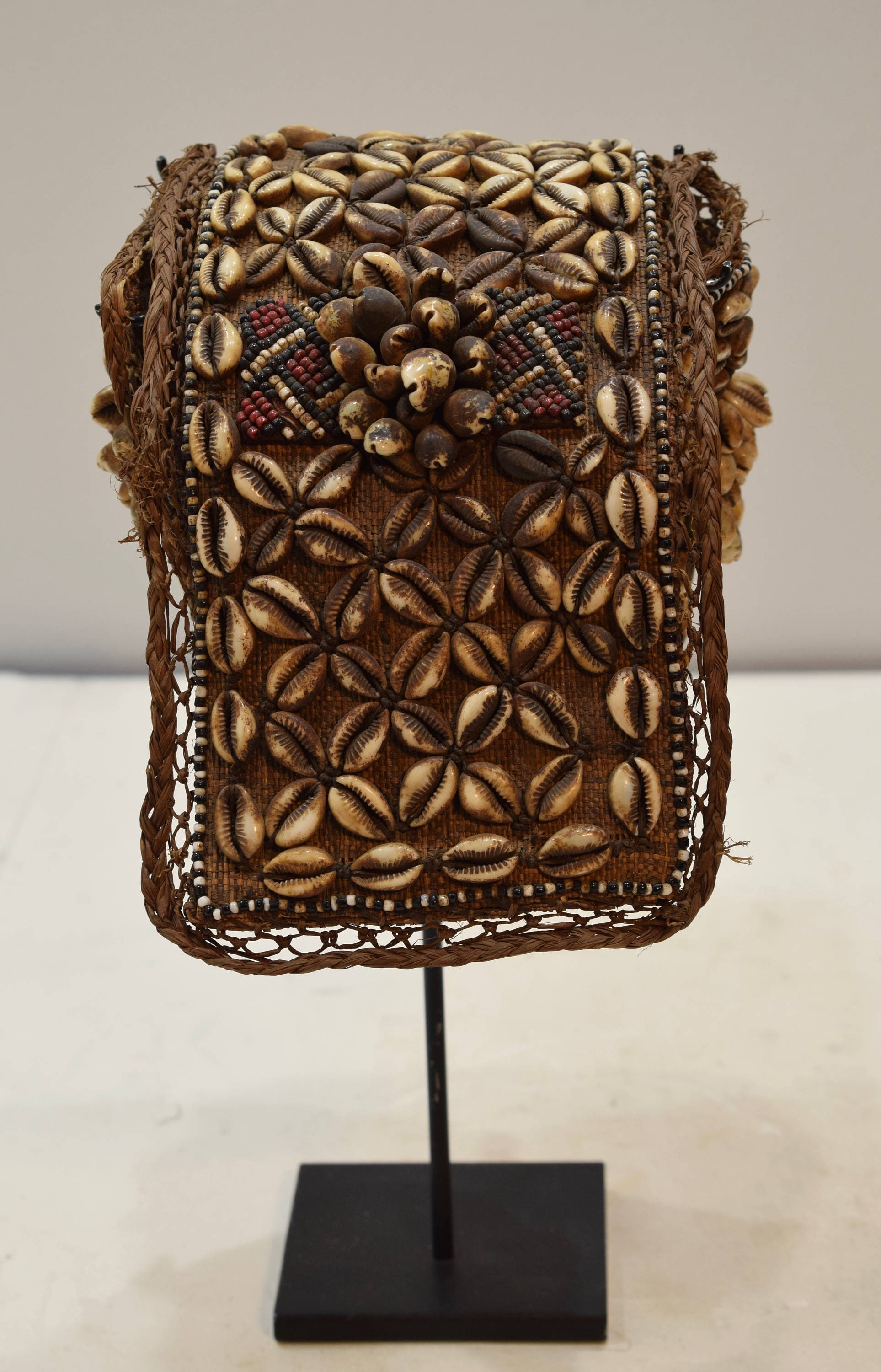 African Kuba Helmet Beaded Mask