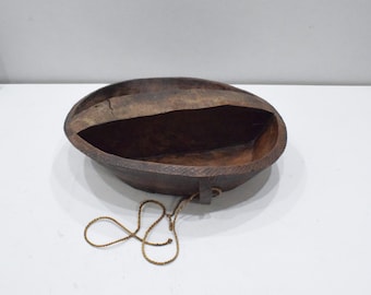 Ethiopian Gurage Wood Meat Cutting Bowl