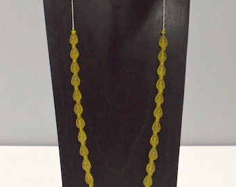 Middle Eastern Yellow Glass Beaded Necklace