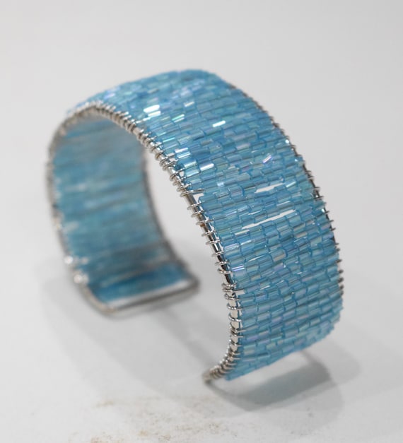 Bracelets Beaded Cuff Assorted Color Adjustable B… - image 1