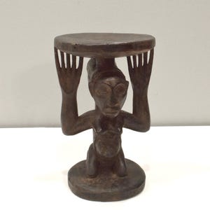 Afrikanischer Kuba Tribe Figurenhocker Kongo
