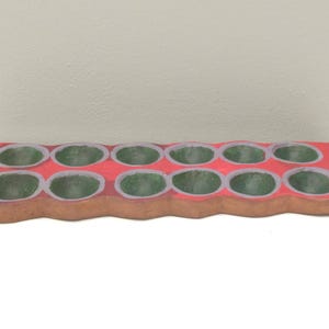 African Mancala Carved Wood Colorful Game board