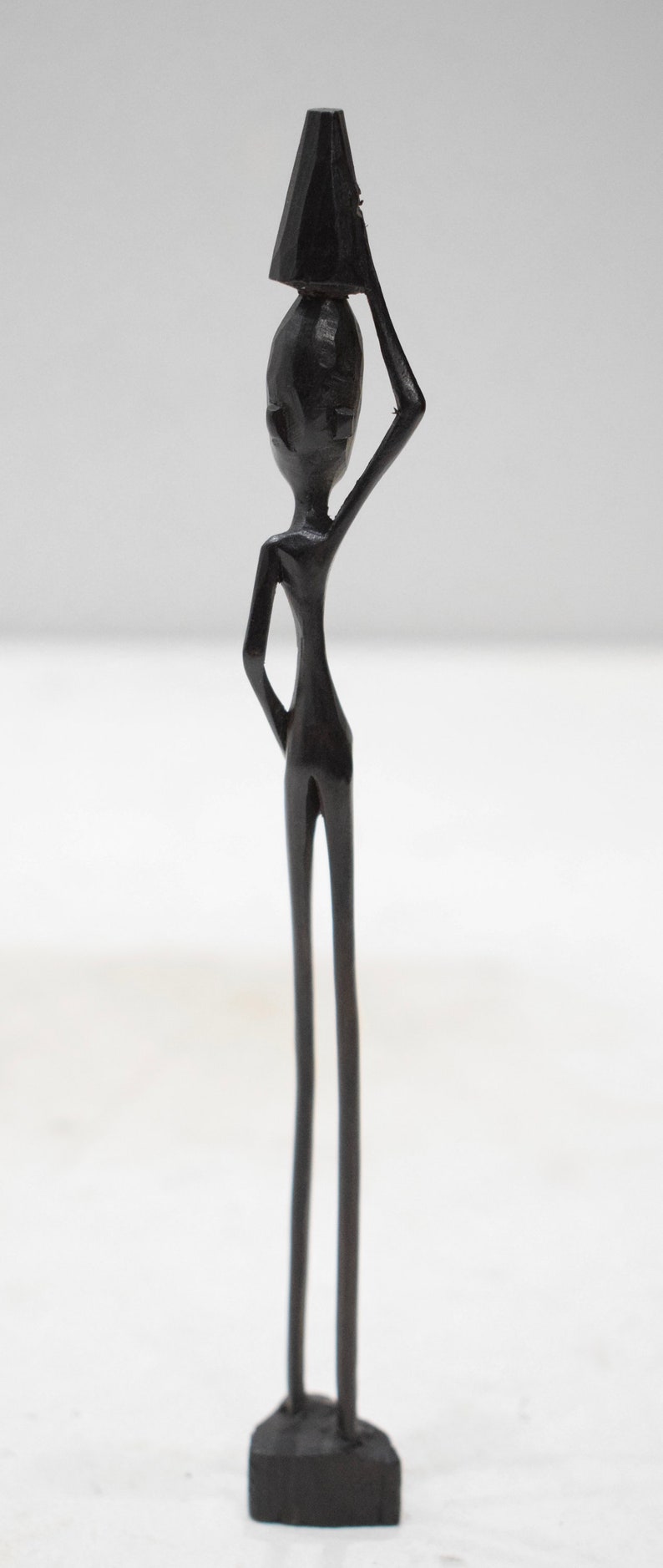 Afrikanische Statue Ebony Geschnitzte Holzfigur Skulptur Figurinen