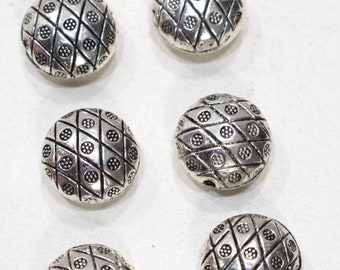 Beads Chinese Silver Textured Beads