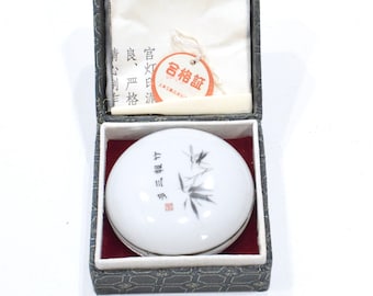 Almohadilla de tinta para sellos de cinabrio con forma de chuleta china