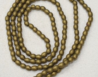 Beads Indonesian Brass Oval Beads 6mm