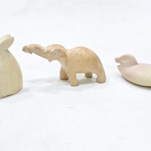 Afrikanischer Speckstein Hand geschnitztes Tier Set Kenia