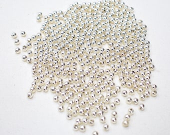 Beads Bright Silver Beads 6mm