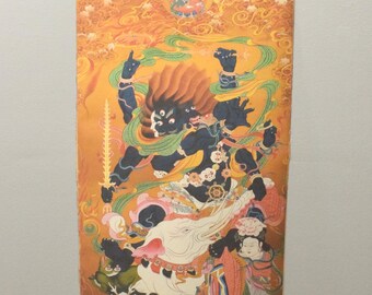 Tibetan Thangka Print Painting Buddhist Deity