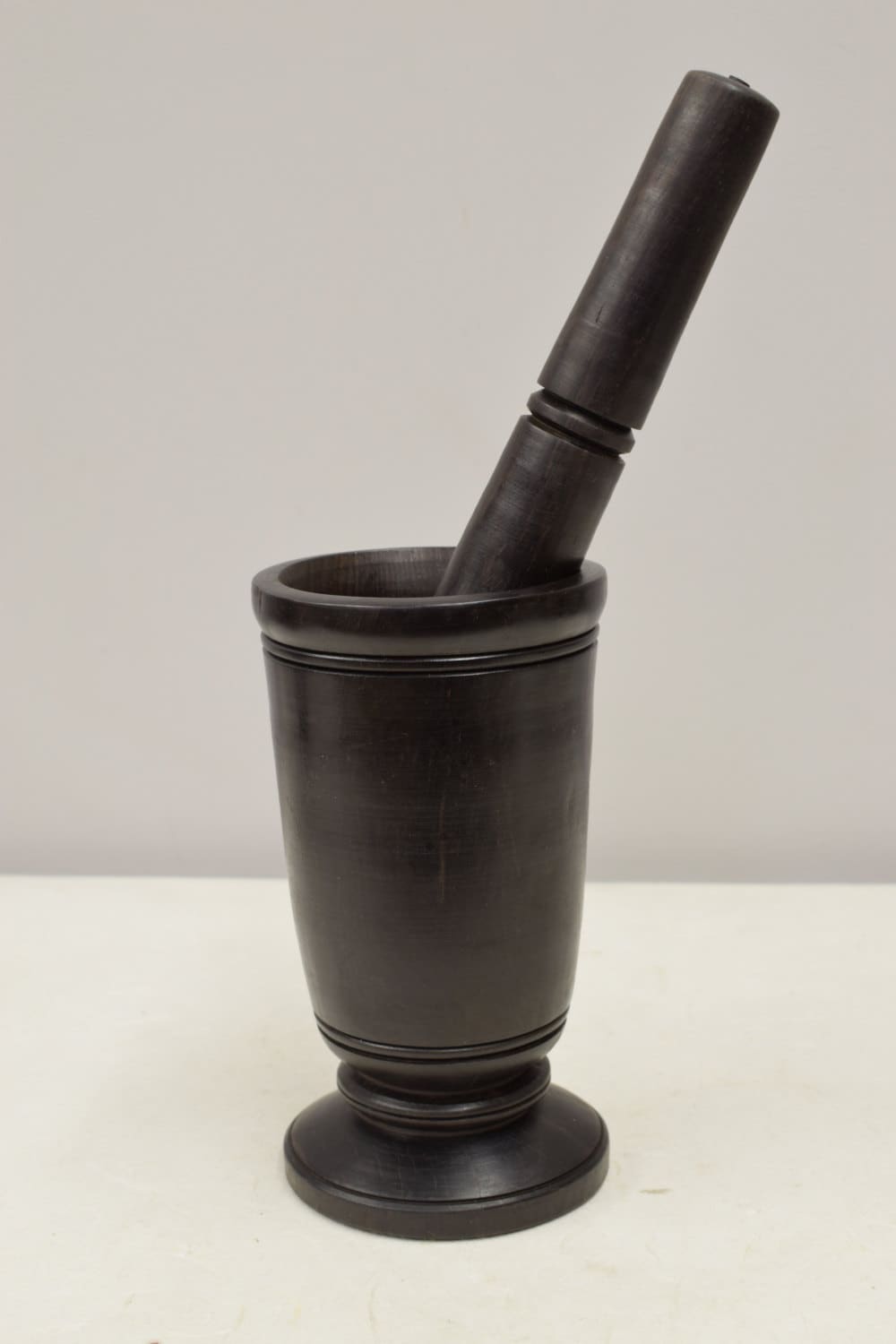 African Mortar Pestle Ebony Spice grinderTanzania Handmade Dark Ebony Wood Grinding Spices
