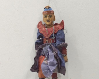 Puppet Marionette Wood Burmese Puppet Folk Art