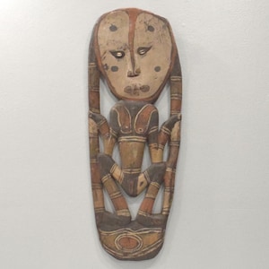 Papua New Guinea Mask Samban Ancestor Latmul Tribe Guardian Mask